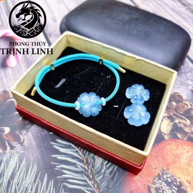 VÒNG TAY CỎ BỐN LÁ XANH BIỂN