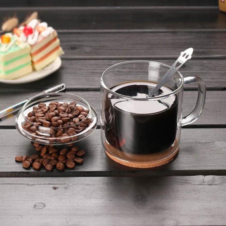 Ly Thủy Tinh 2 Lớp Cao Cấp Có Nắp 380ml, 500ml