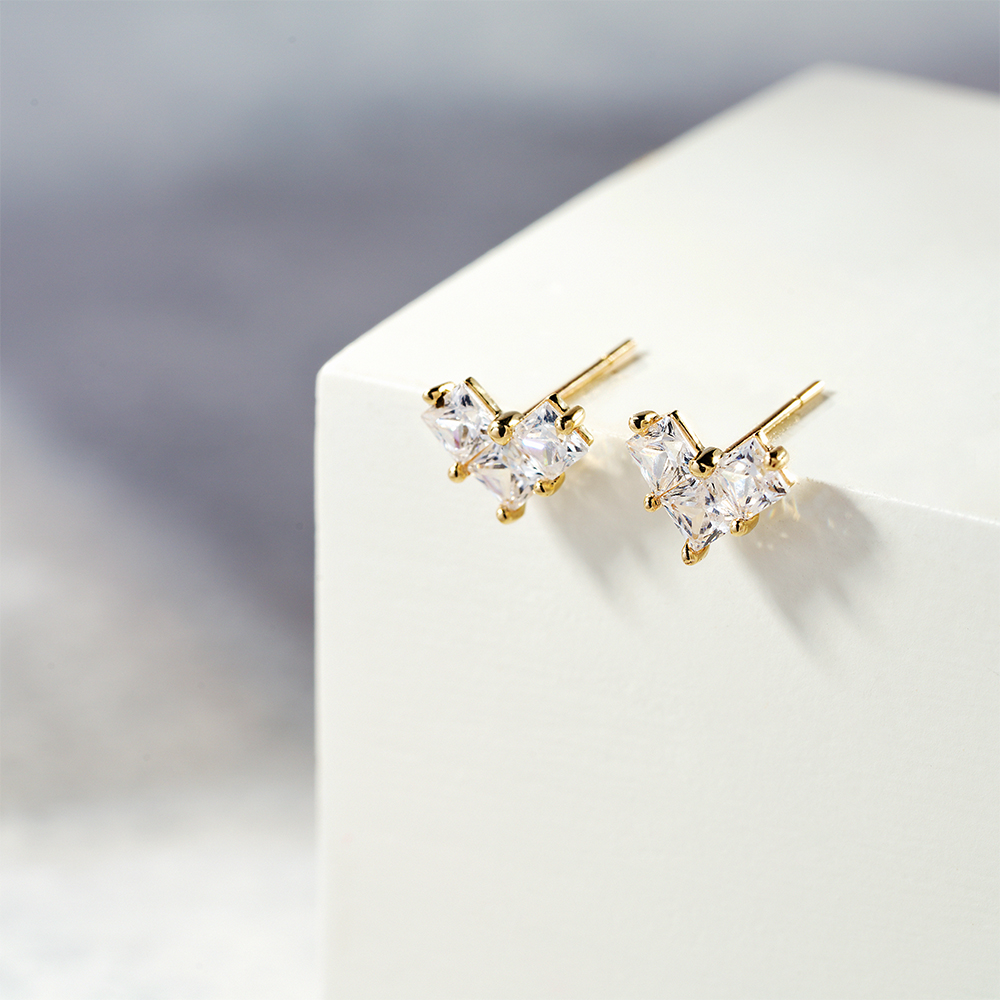 Bông Tai Nữ Vàng 14K BTAM76 Huy Thanh Jewelry