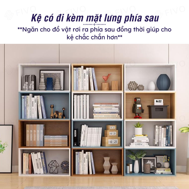 Kệ Tổ Ong Đa Năng Chất Liệu MDF FIVO FB03 Có Cửa Để Đồ Tiện Lợi Dễ Dàng Lắp Ráp (60x30x36 cm) - Hàng Chính Hãng