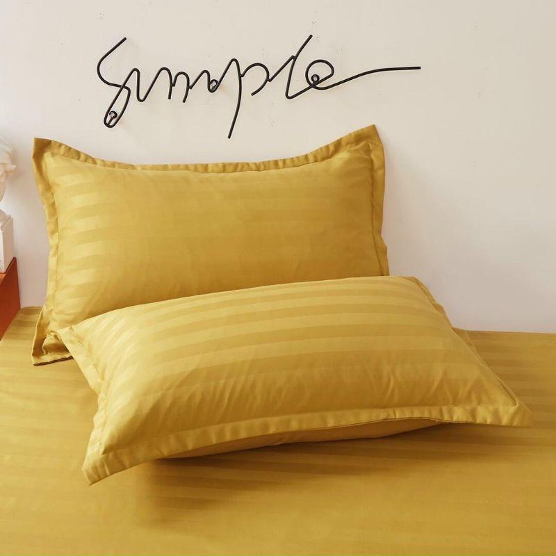 Ga Gối Cotton 3F kẻ sọc khách sạn mẫu mới nhất