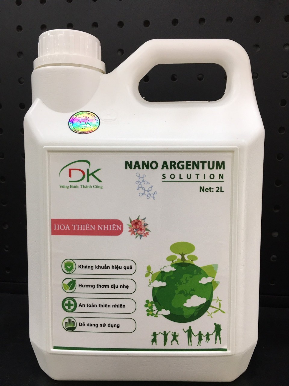 2 LÍT Dung dịch Nano Bạc DK NANO ARGETUM SOLUTION A khử mùi, khử khuẩn cho xe ô tô, nhà cửa, văn phòng kết hợp với máy khử mùi để tạo khói