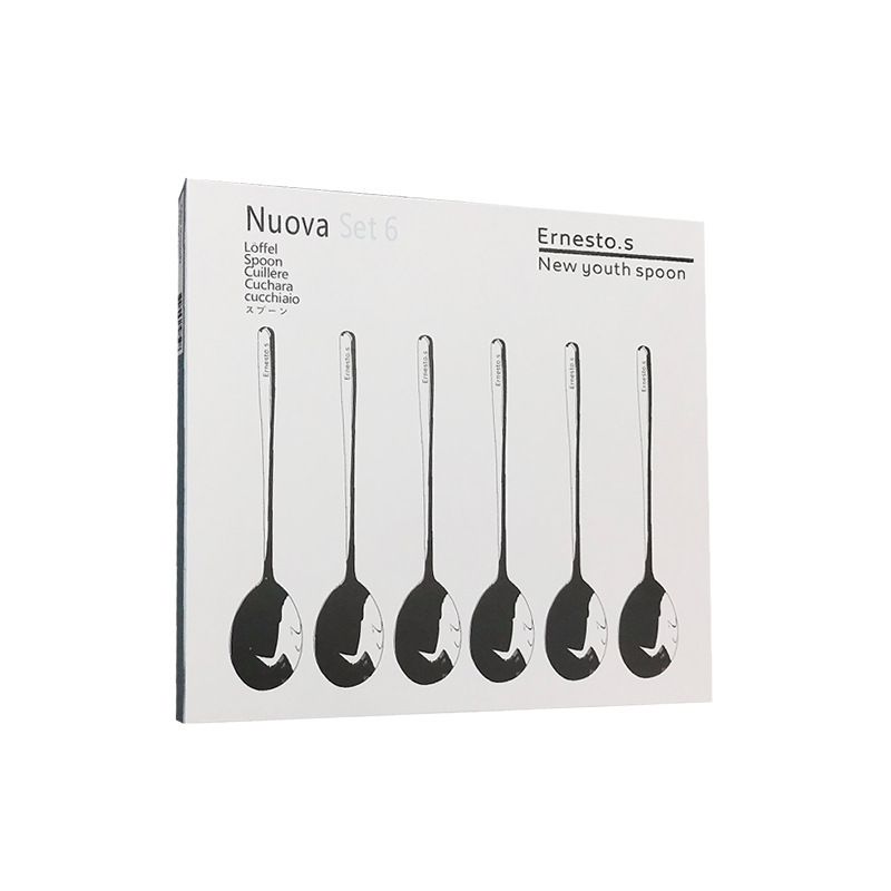 Bộ 6 muỗng Luova inox cán dài