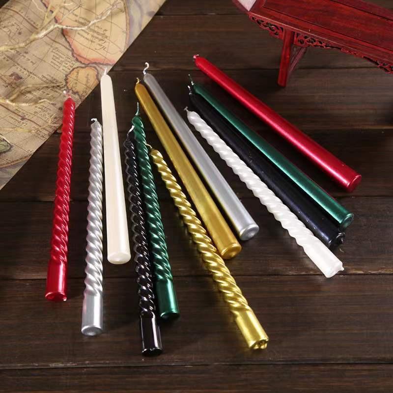 Nến Sáp cây dạng xoắn cao 25cm ,Nến trang trí bằng sáp trang trí Noel Huydecor