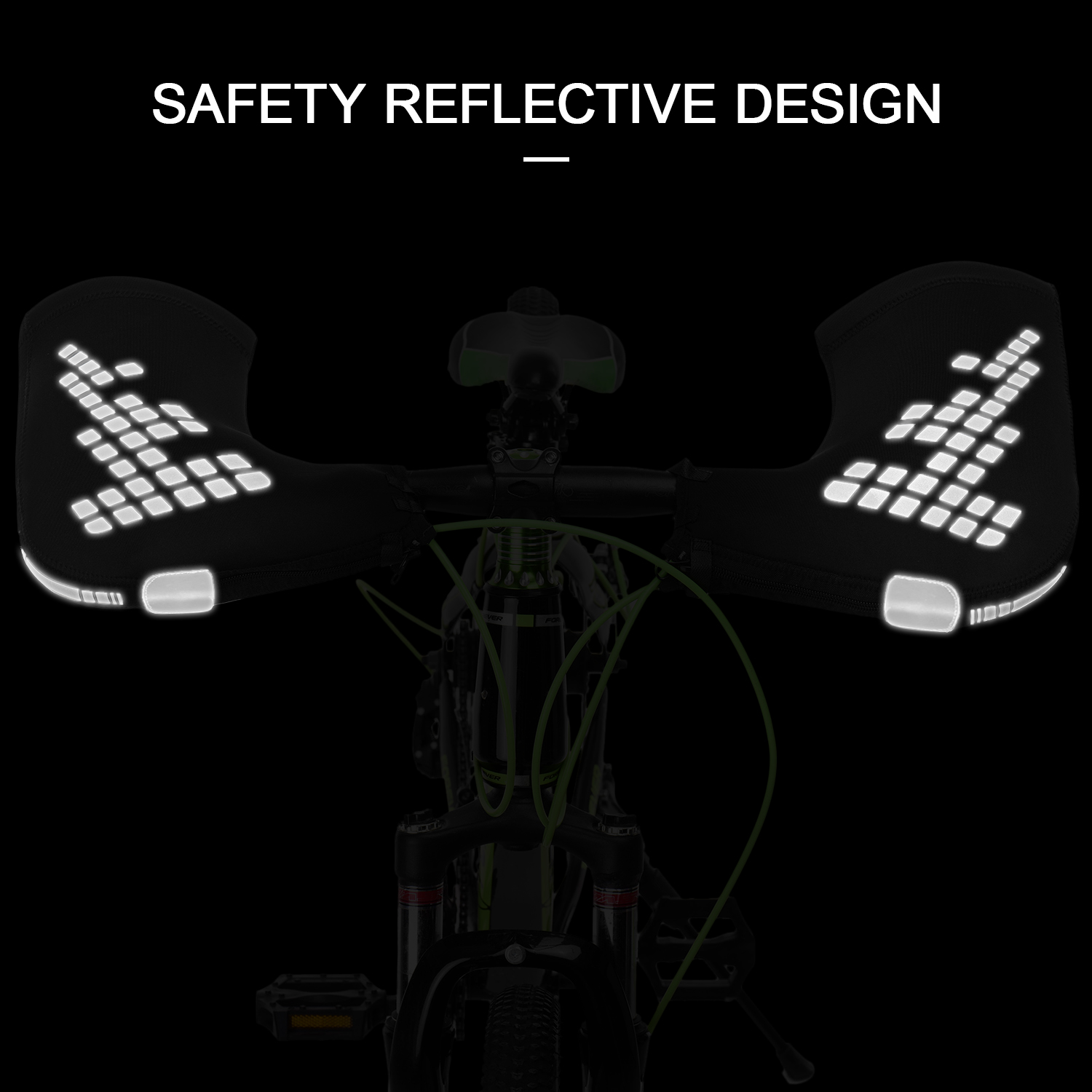 Găng Tay Phản Quang Giữ Nhiệt Gắn Ghi Đông Xe Đạp