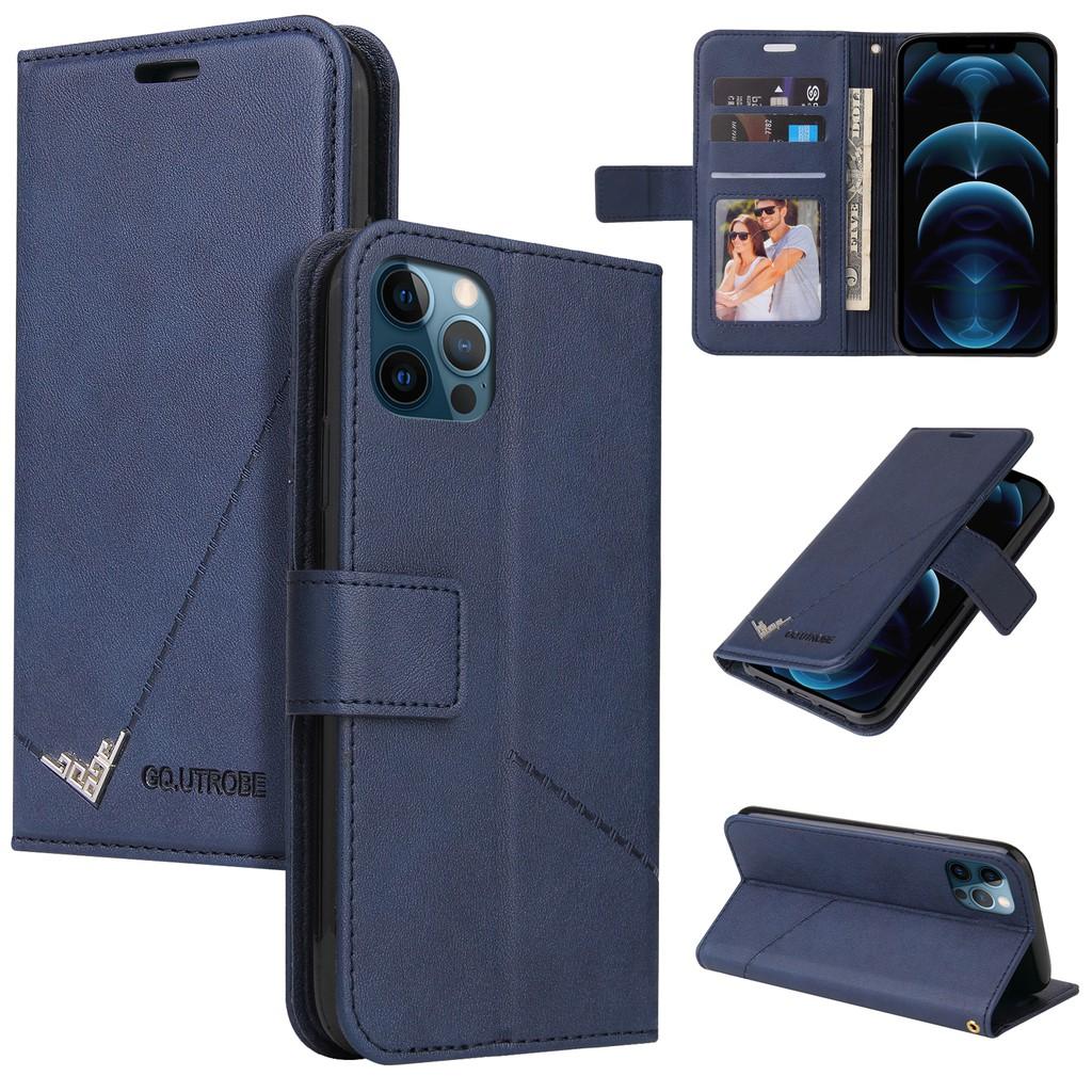 Ốp điện thoại da PU có PC cứng dạng ví nắp lật cho iPhone 12 Pro Max 12 Mini iPhone 11 Pro Max