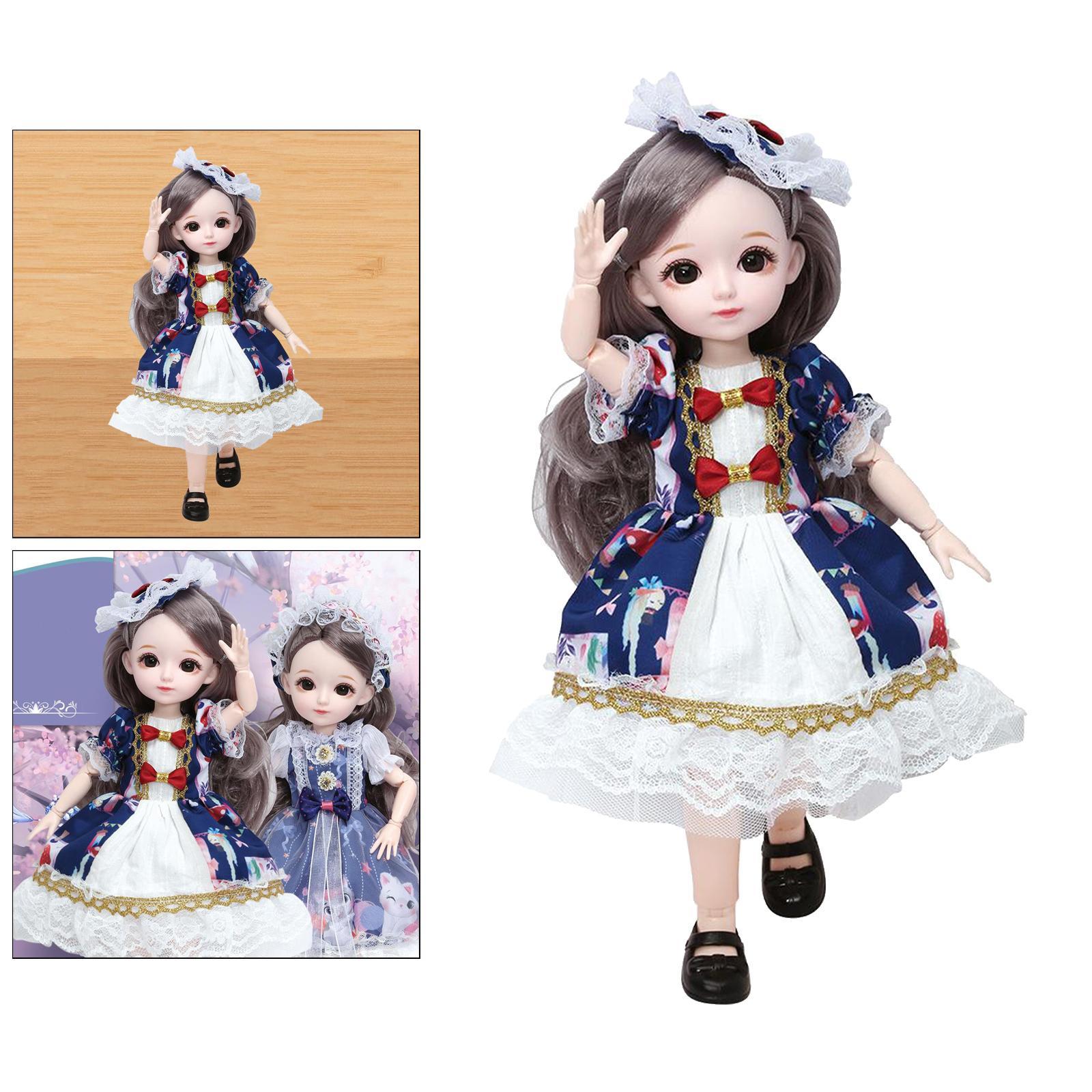 23 Flexible Ball Jointed BJD Girl Doll Kids Girl Pretend Play Toy Gift