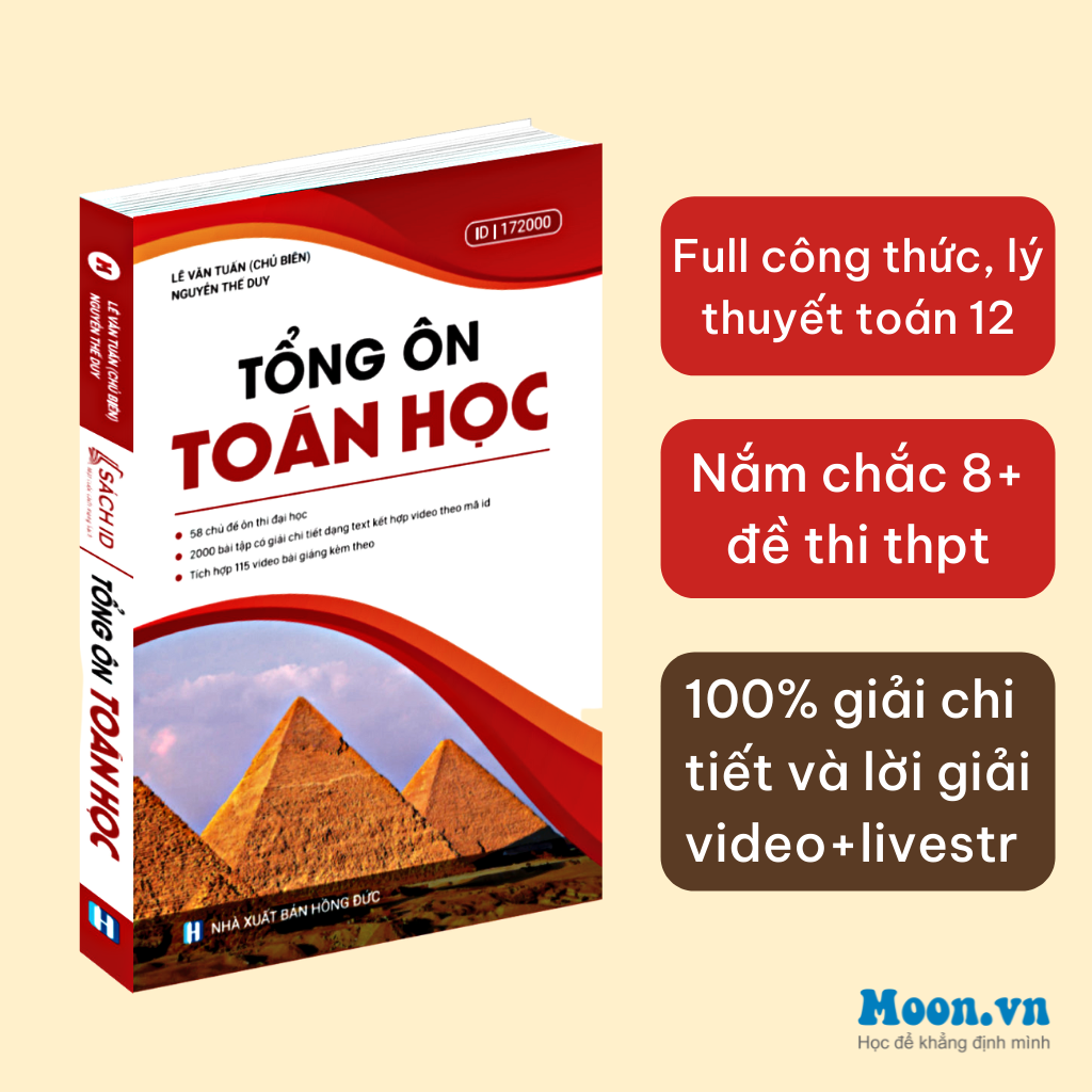 Sách Tổng Ôn Cấp Tốc Toán Học 12, Sách Ôn Thi THPT Quốc Gia Moon