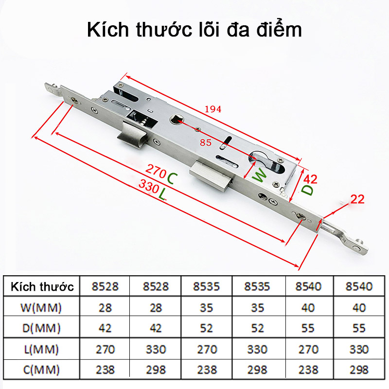 Khóa vân tay dành cho cửa nhôm xingfa, cửa sắt, mở từ xa, mở bằng bluetooth/wifi Chất liệu Thép Không gỉ 304 cao cấp