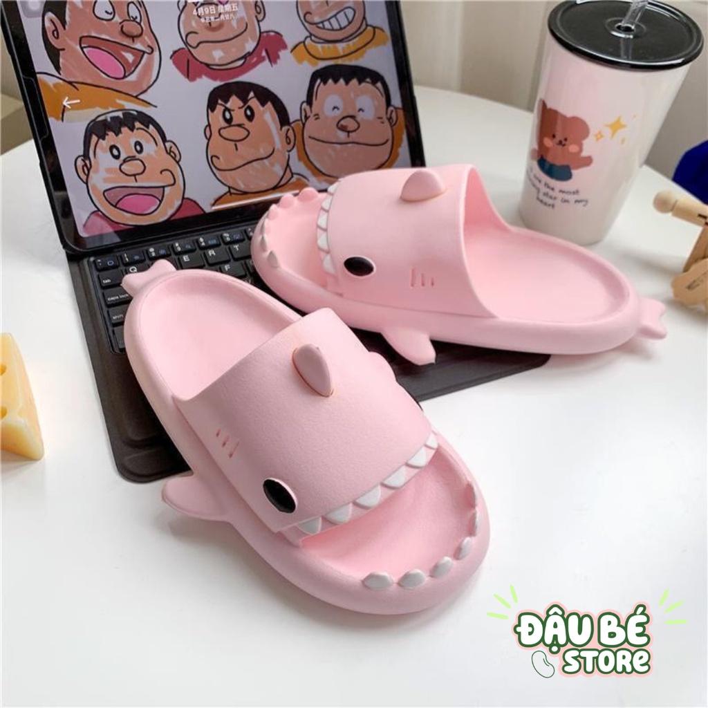 Dép Bánh Mì Hình Cá Mập Nam Nữ Ulzzang Cute - Dép Quai Ngang Unisex Hoạt Hình Ngộ Nghĩnh Đế Mềm Chống Trơn- DAUBE - D053