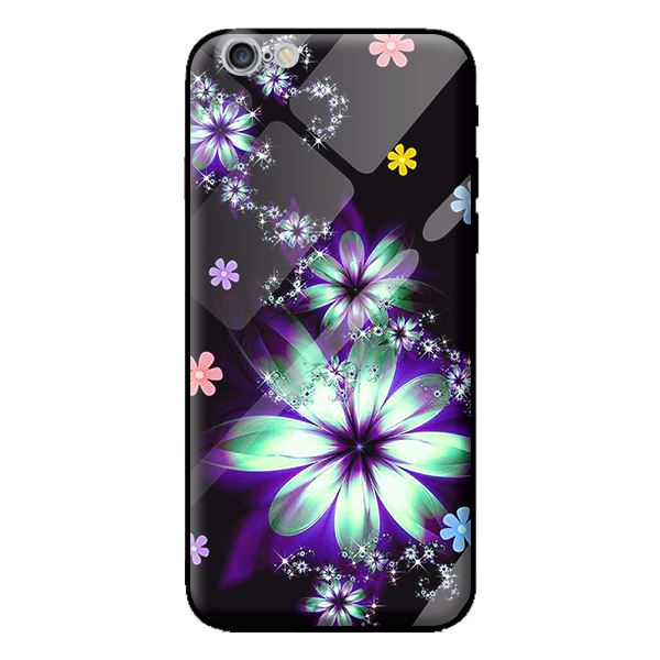 Ốp kính cho Iphone 6 Plus mẫu HOA NỀN 2 - Hàng chính hãng