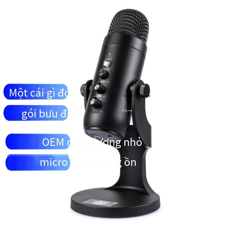 Thuận lợi nhất trung tính usb microphone đầy màu sắc máy tính để bàn rgb nhà điện thoại di động máy tính đài phát thanh game tụ microphone karaoke hiện vật