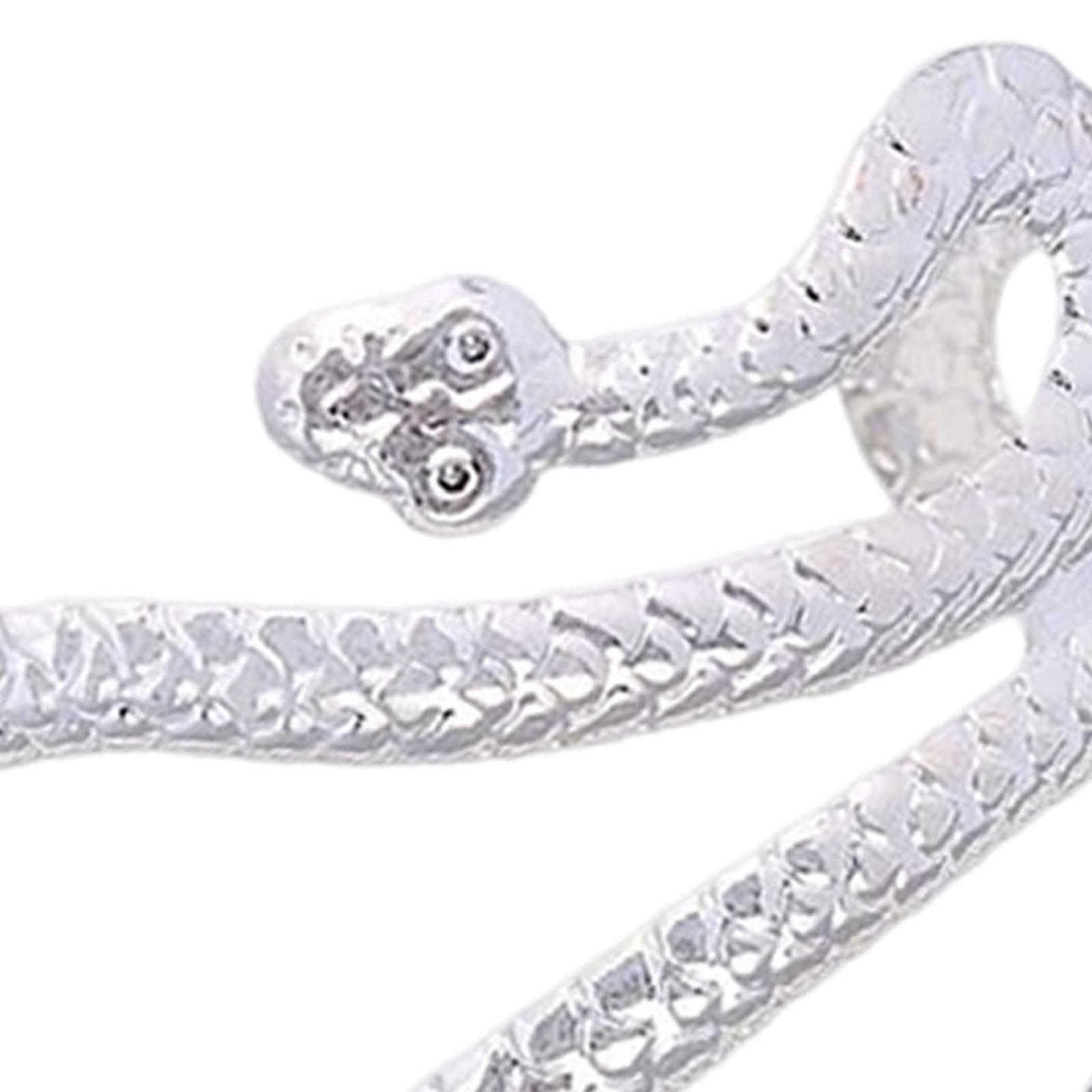 Gold&Silver Upper Arm Cuff Adjustable Snake Punk Armlet Bangle Jewelry