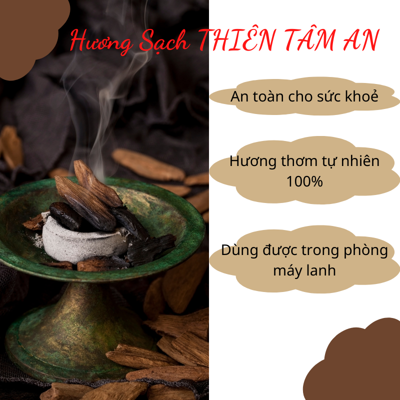 Trầm Hương - TRẦM NỤ SEN khói ngược, hương quế cao cấp tự nhiên 100