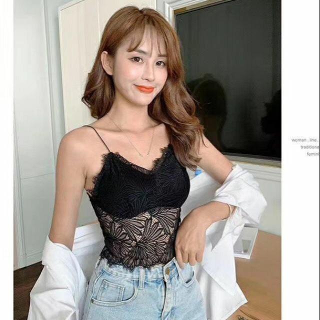 Áo Bra Ren Dáng Dài Mềm Mại