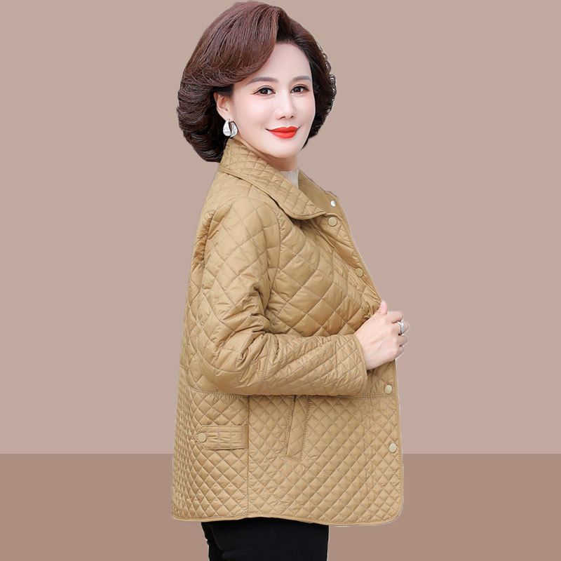 Áo Khoác Cotton Dáng Ngắn Mùa Thu Đông Cho Mẹ AK17 - Hàng Quảng Châu Cao Cấp
