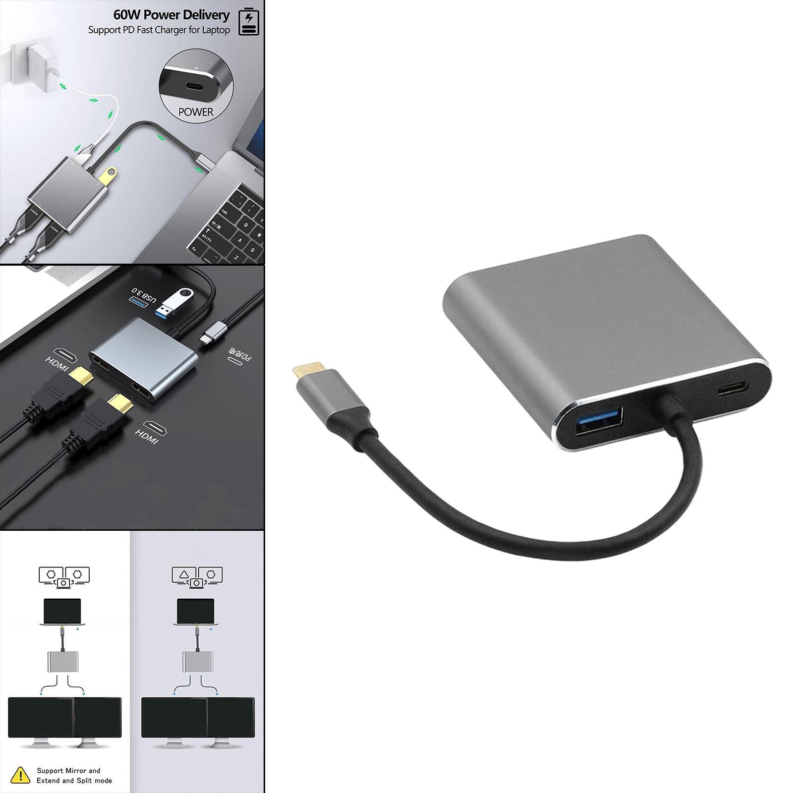 Type -in-1 Charging Port USB 3.0 with USB-C PD VGA 4K for P30 Dock