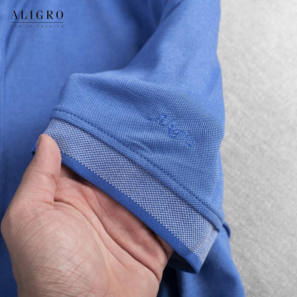 Áo Polo Nam Trơn Màu Xanh Dương aligro ALGPLO26