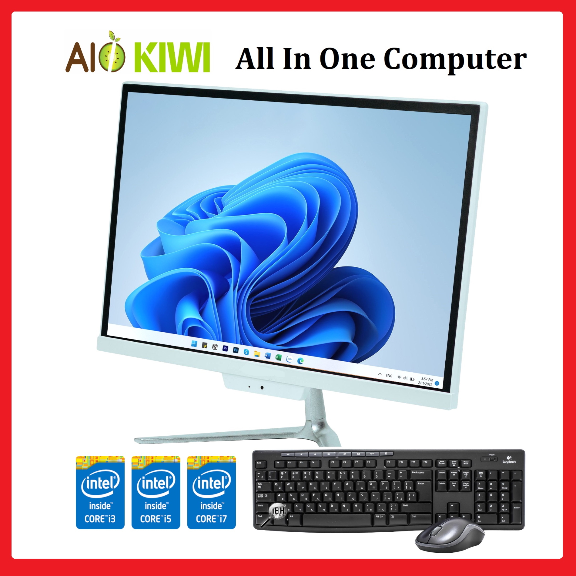 Máy tính PC All in one, AIO KIWI 19P (Core i3 3220, Ram 8G, SSD 240G, 19 inch), máy tính trong màn hình.