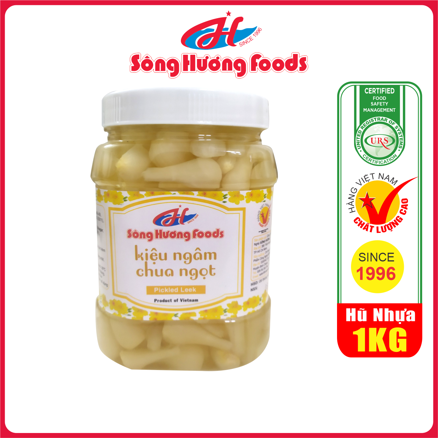 Củ Kiệu Ngâm Chua Ngọt Sông Hương Foods Hũ 1000g - Hàng Chính Hãng