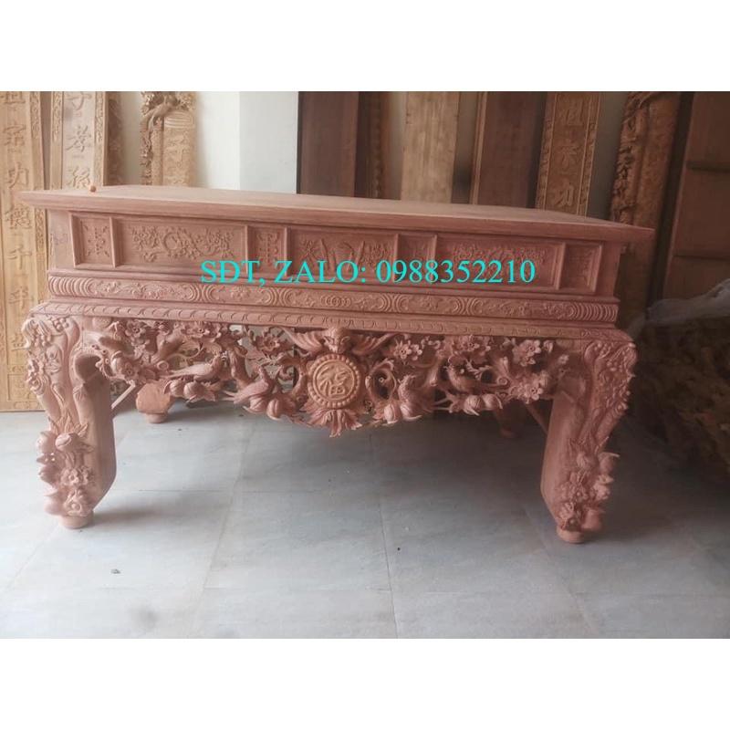 Sập thờ gỗ gụ lào chân 24cm