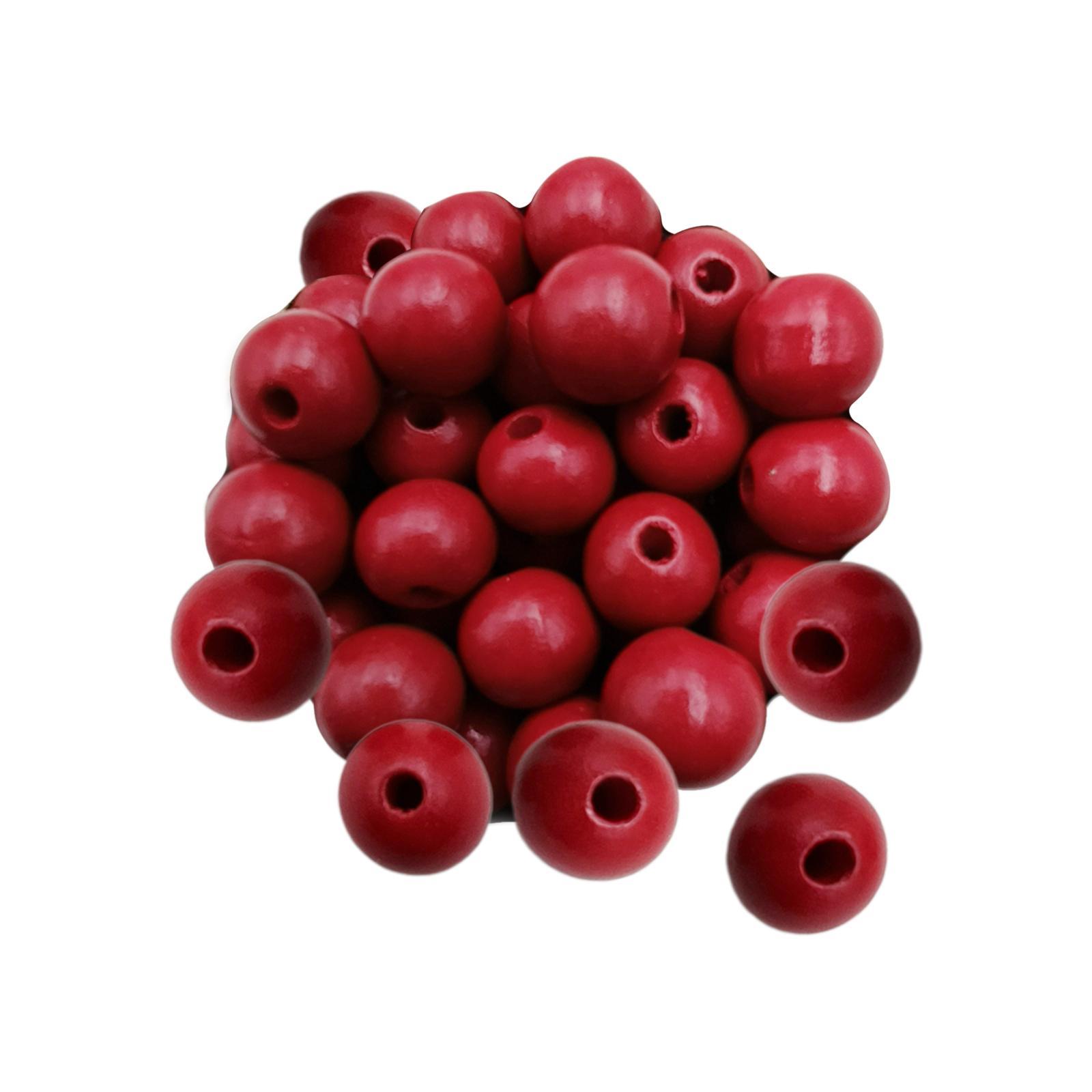 Wood Beads Unfinished Round Colorful Spacer Beads Wooden Beads for Crafts DIY Halloween