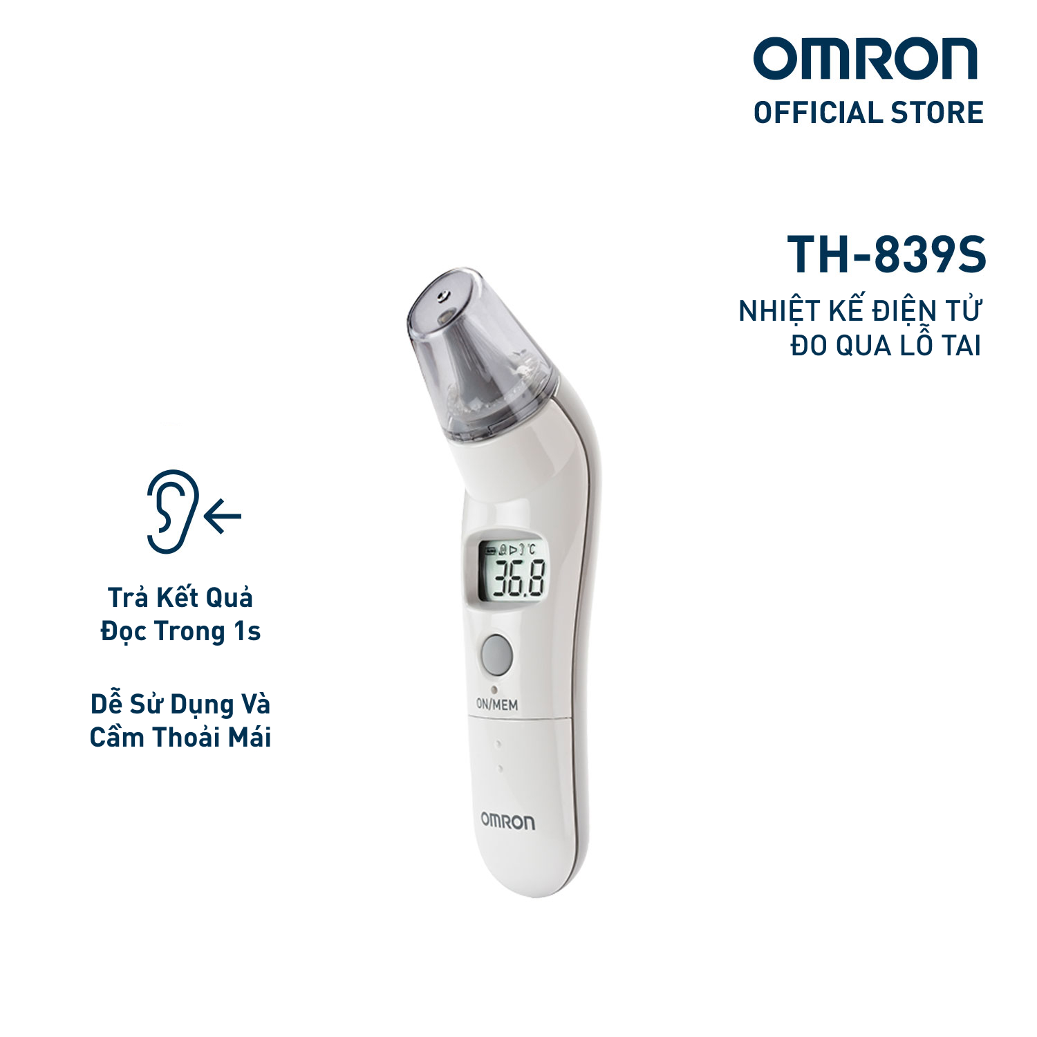Nhiệt Kế Điện Tử Omron - TH839S (Đo Tai) - 100544824