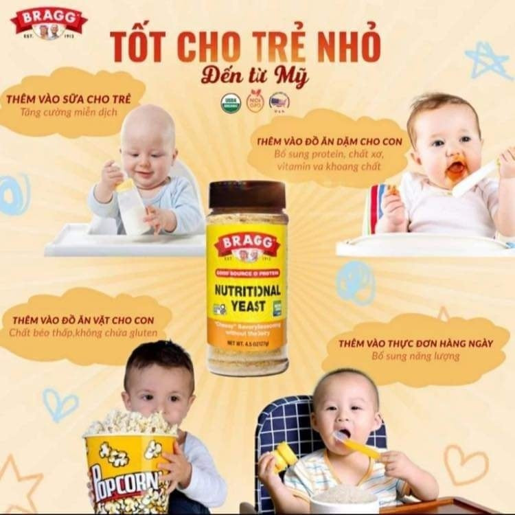 (NHẬP MỸ) Men Dinh Dưỡng Bragg Nutritional Yeast 127g, Men Cao Cấp