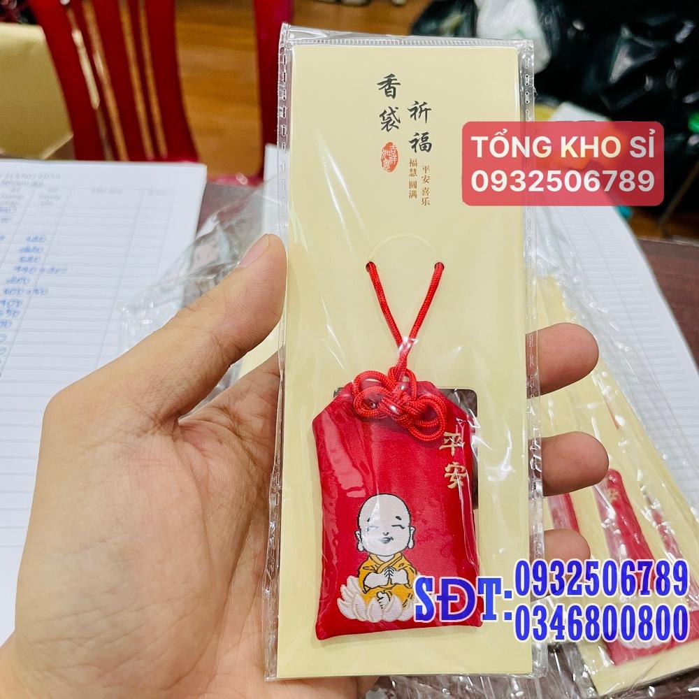 Túi Phước Lành Dành Cho Trẻ Em, cầu Bình An khỏe Mạnh Thông Minh, có dây treo có thể mang bên người