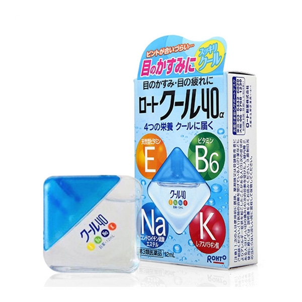 Nước nhỏ mắt Nhật Bản 12ml, bổ sung vitanin hạn chế mỏi mắt.