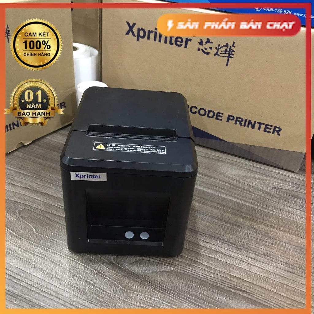 Máy in bill chính hãng xprinter, hóa đơn nhiệt khổ 80mm K80 Xprinter T80A/Q80A -Cổng USB/ tốc độ in 160mm/s- [HÀNG CHÍNH HÃNG]