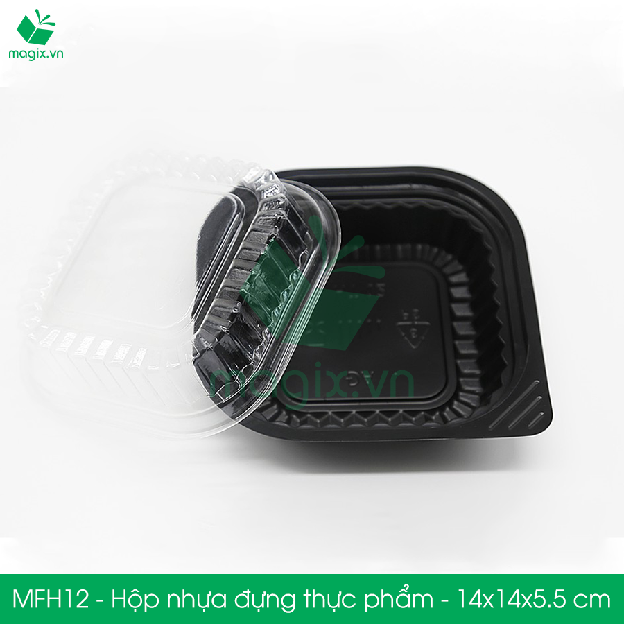 MFH12 - 50 Hộp nhựa đế đen nắp trong HT12