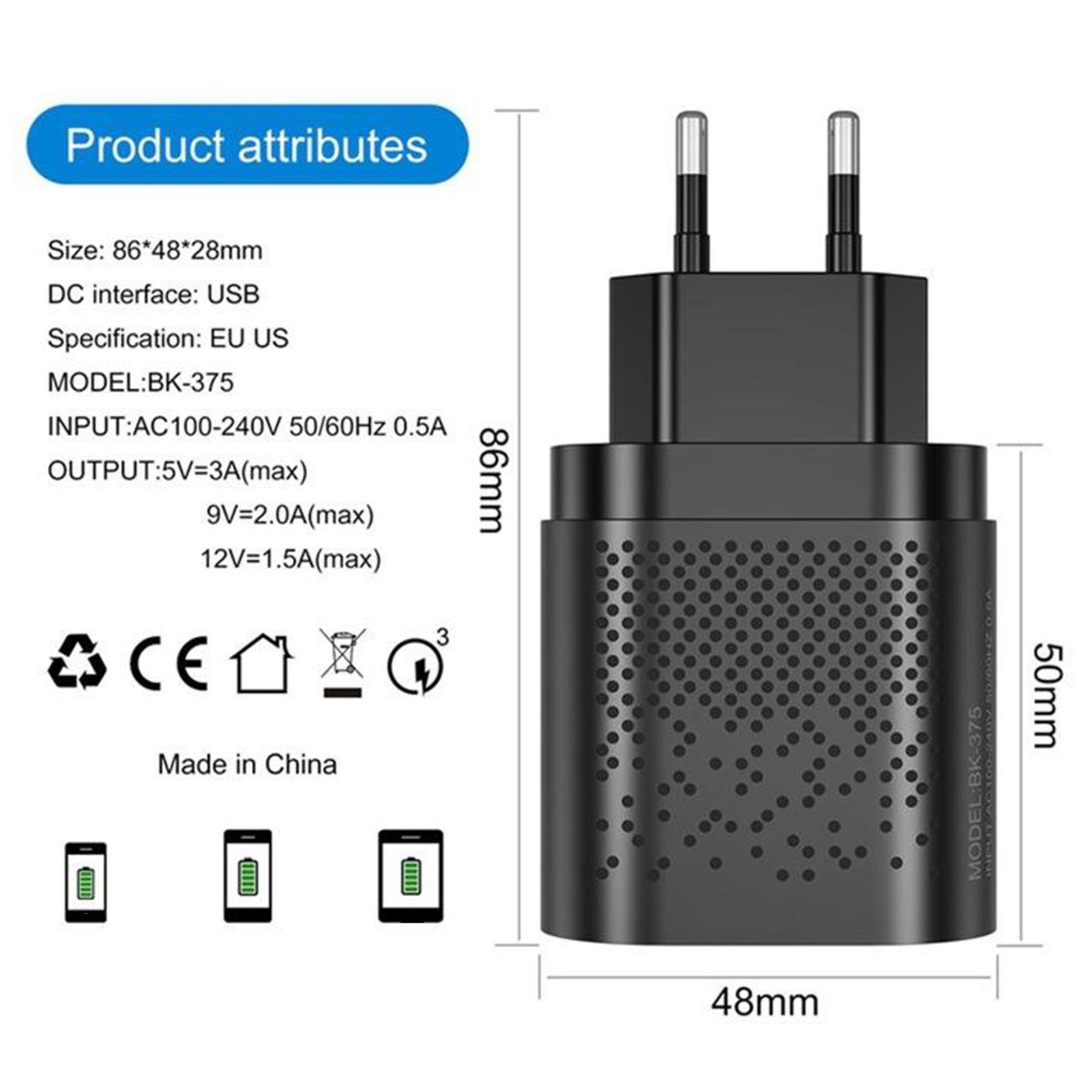 Fast Charge USB Charging Head Wall Charger Adapter for  Mobile Phone