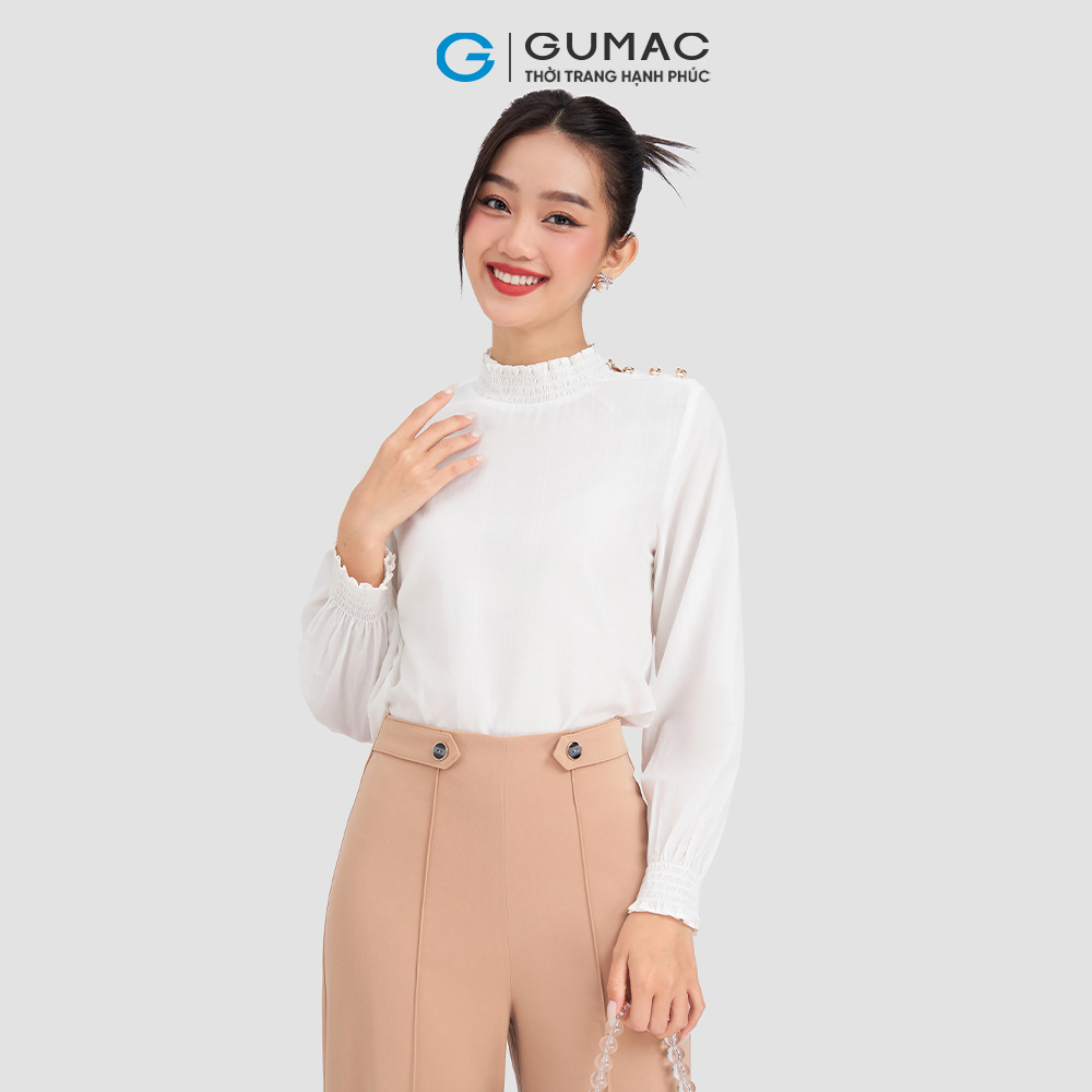 Áo kiểu cổ chạy thun thời trang GUMAC AD03012