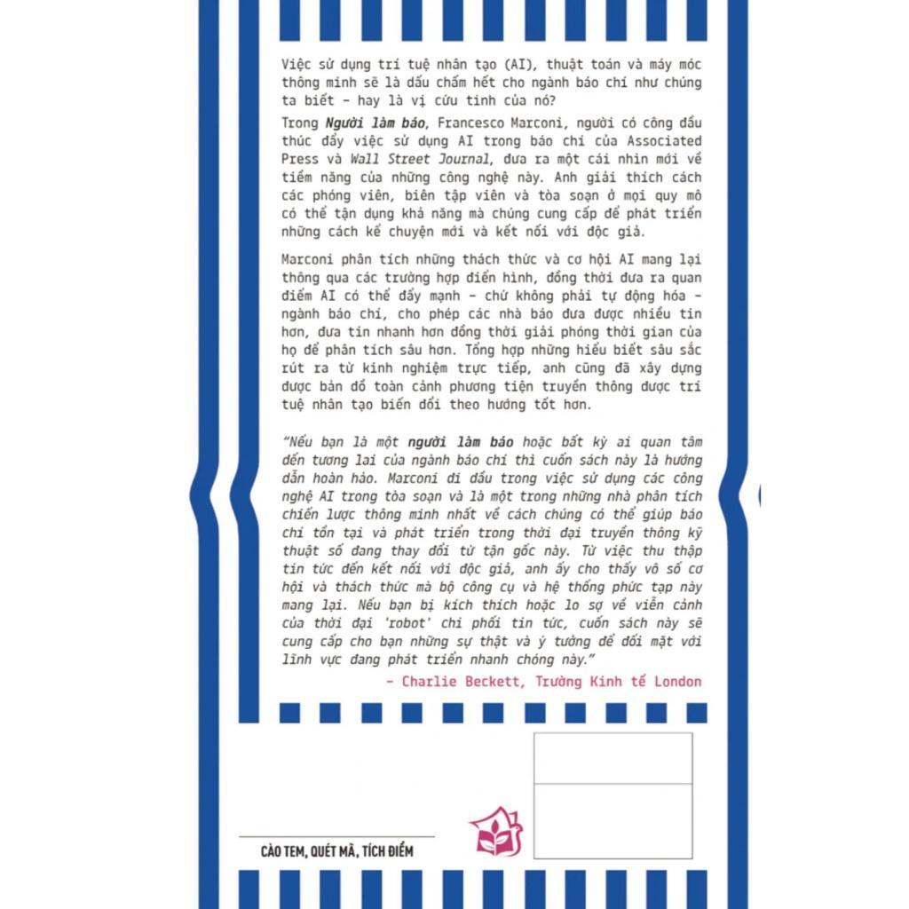 Sách - Người Làm Báo - Trí Tuệ Nhân Tạo Và Tương Lai Của Báo Chí - Francesco Marconi - NXB Trẻ