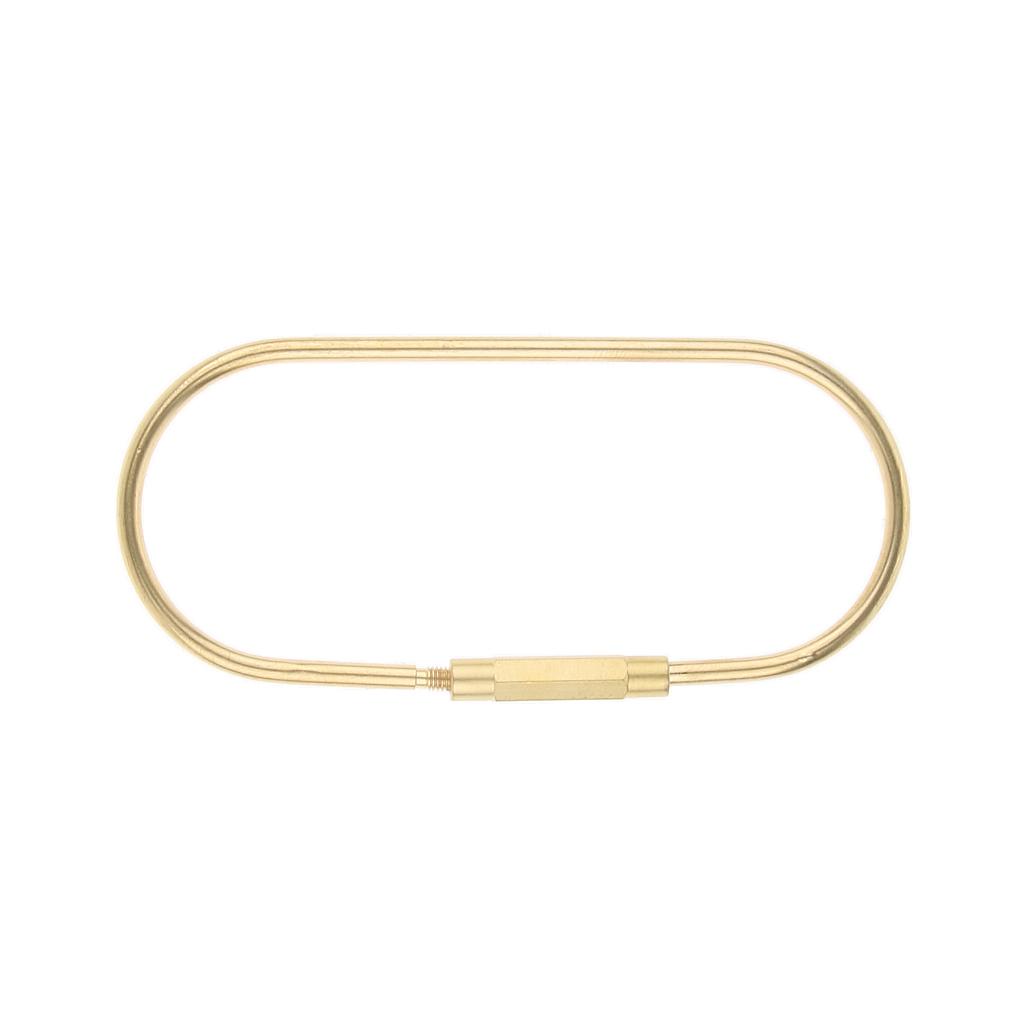 Durable Brass Screw Lock Keychain Ring Clip Tool Hook Clasp O shape