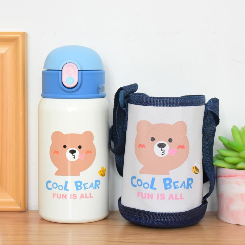 400Ml Trẻ Em Giữ Nhiệt Cốc Tập Uống Có Ống Hút Inox Hoạt Hình Máy Hút Bình Trẻ Em Dễ Thương Nhiệt Nước Tumbler Thermocup