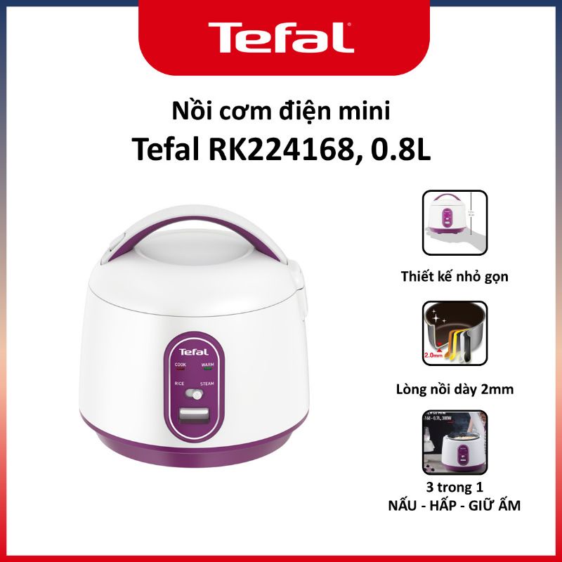 Nồi cơm điện cơ Tefal 0.7L - Thương hiệu Pháp - RK224168- Hàng chính hãng