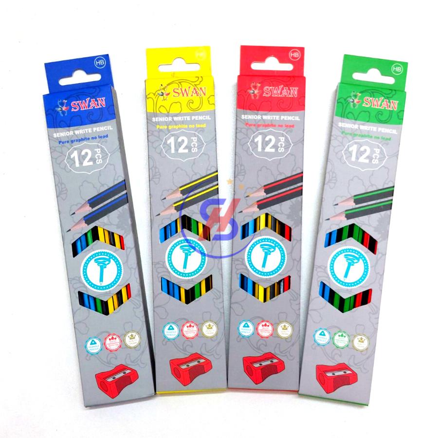 Hộp 12 Cây Bút Chì Gỗ Swan 6620