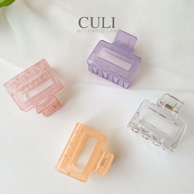 Kẹp tóc càng cua vuông nhiều màu xinh xắn, style Hàn Quốc - Culi accessories