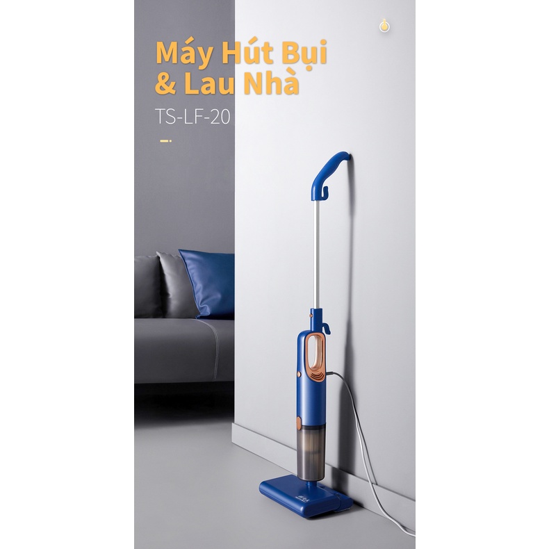 Máy hút bụi lau sàn 2 trong 1 TS-LF-20, họp chưa nước-lực hút 19000pa hút sạch bụi bẩn, bộ lọc HEPA-Hàng chính hãng