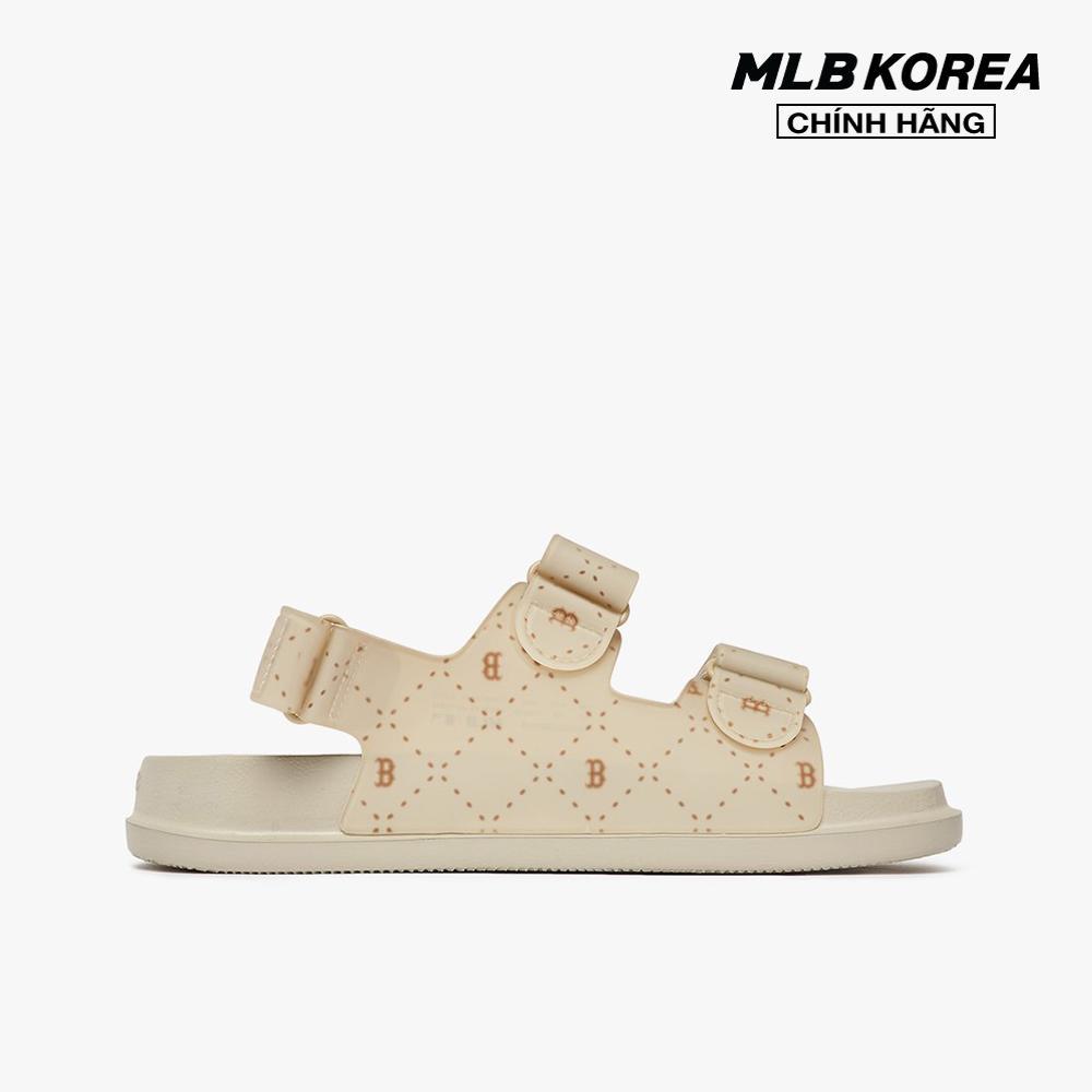 MLB - Giày sandals unisex đế thấp quai ngang Chunky Diamond Monogram 3ASDCSD33-43BGS