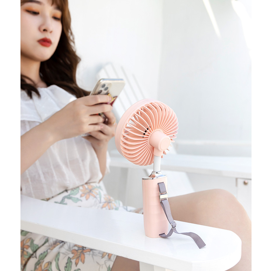 Quạt cầm tay mini Rely - Hồng Pastel