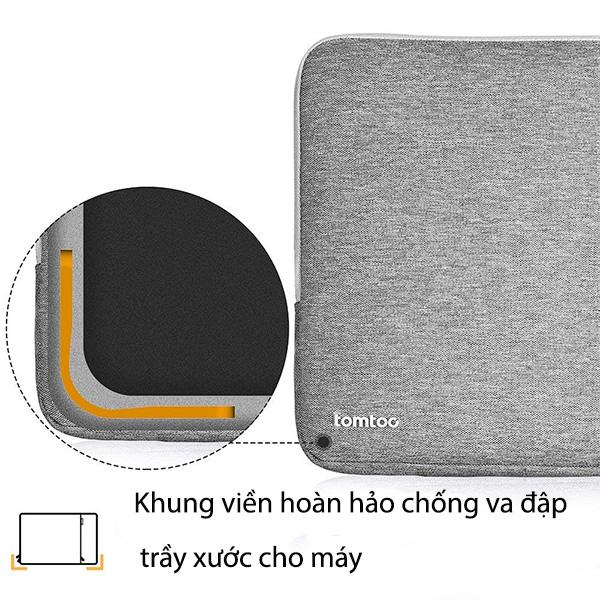 TÚI CHỐNG SỐC TOMTOC 360° PROTECTIVE CHO MACBOOK AIR/PRO 13” A13 bảo vệ hoàn hảo chống va đập và trầy xước cho máy tính - HÀNG CHÍNH HÃNG