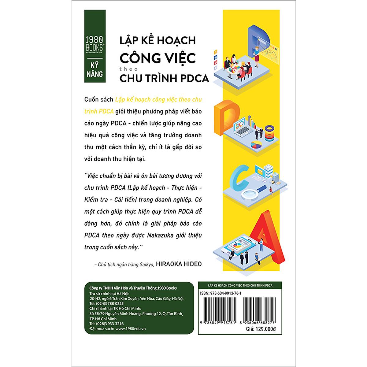 Lập Kế Hoạch Công Việc Theo Chu Trình PDCA - Bản Quyền