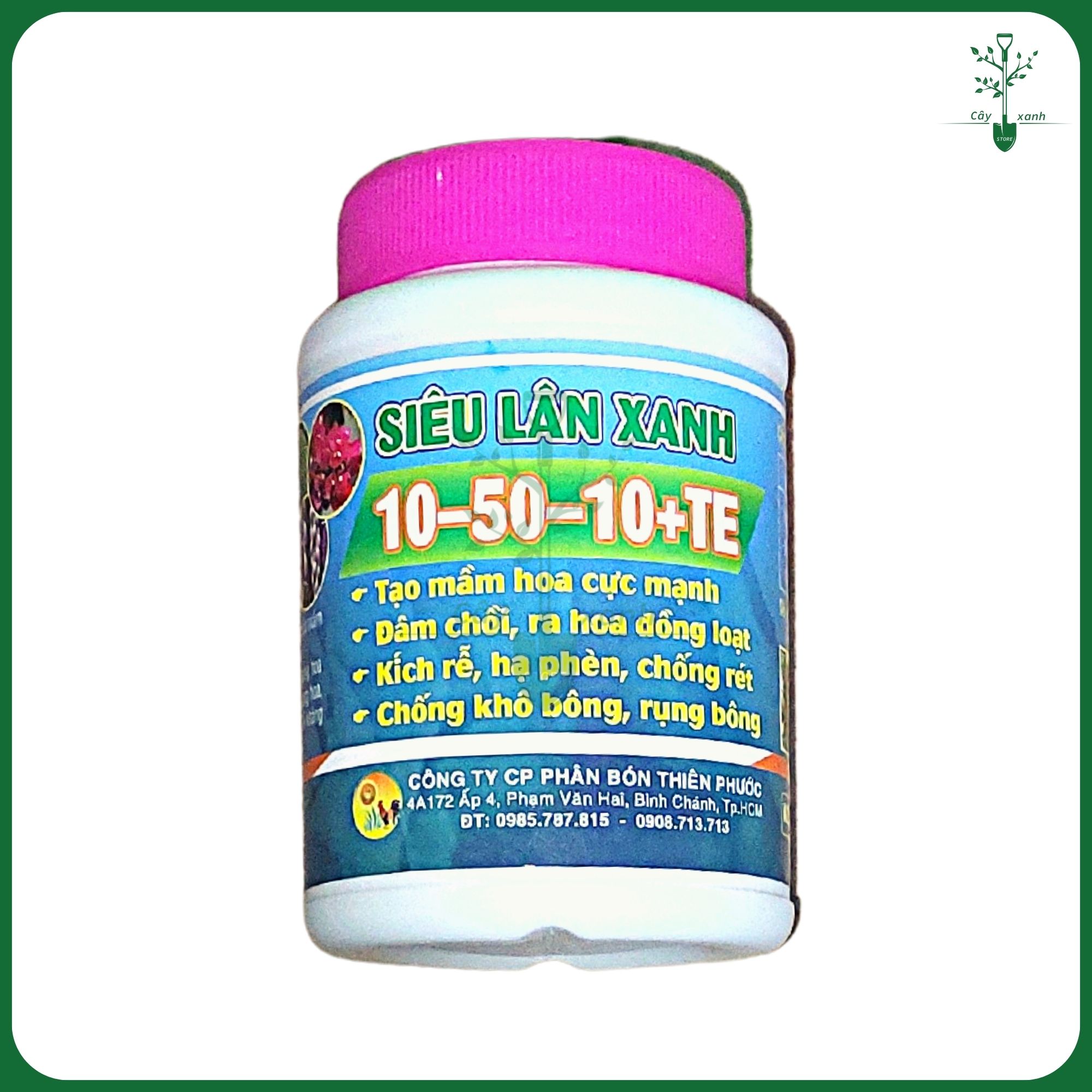 Phân bón lá NPK Siêu Lân Xanh 10-50-10+TE Hủ 100g - Mập nụ, To bông, Ra rễ, Hạ phèn - Cây Xanh Store