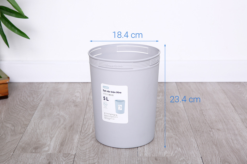 Sọt Rác Hiro, Thùng Đựng Rác 5L – 10L – 15L Dạng Tròn Sang Trọng Inochi