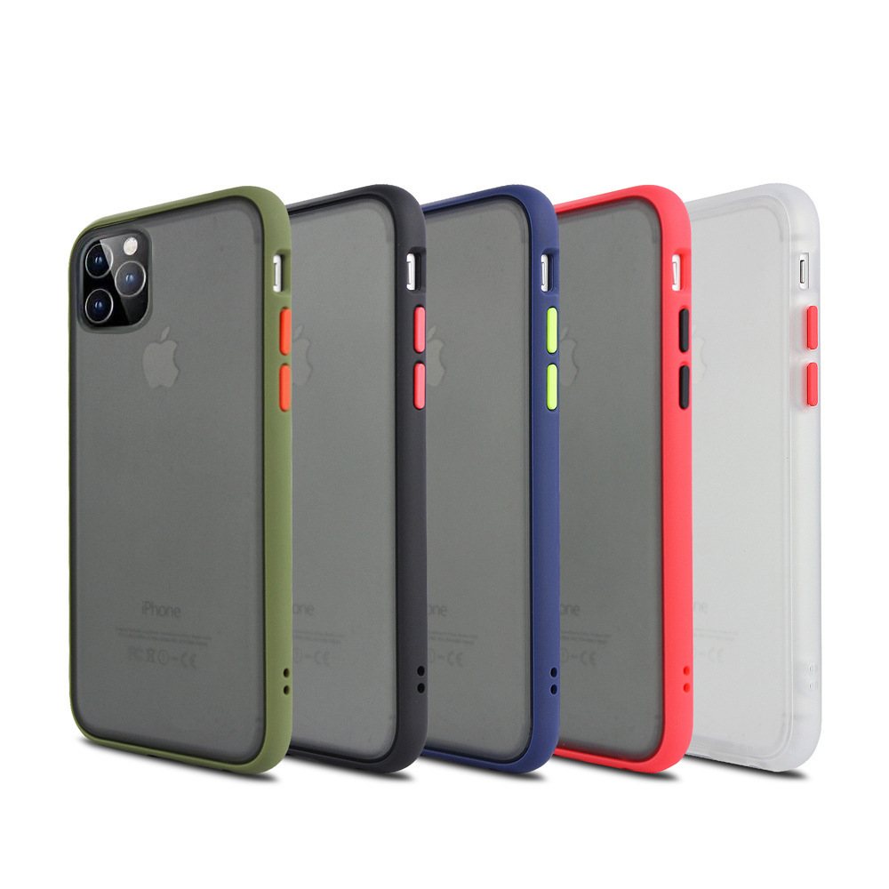 Ốp lưng nhám viền màu chống sốc cho các dòng máy iPhone