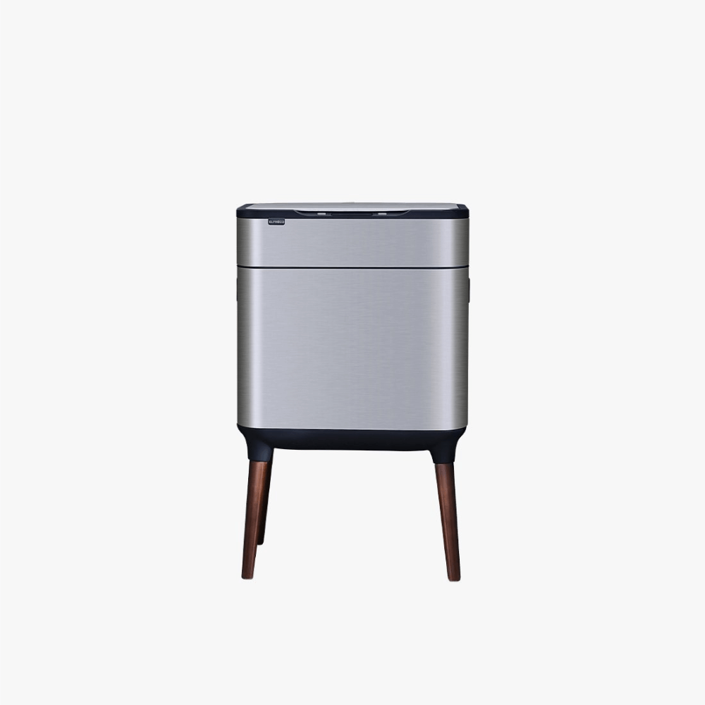 Thùng rác cảm ứng ELPHECO nắp inox 20 L có thùng rác rời bên trong, có chân &amp; khử mùi ozone Hàng chính hãng