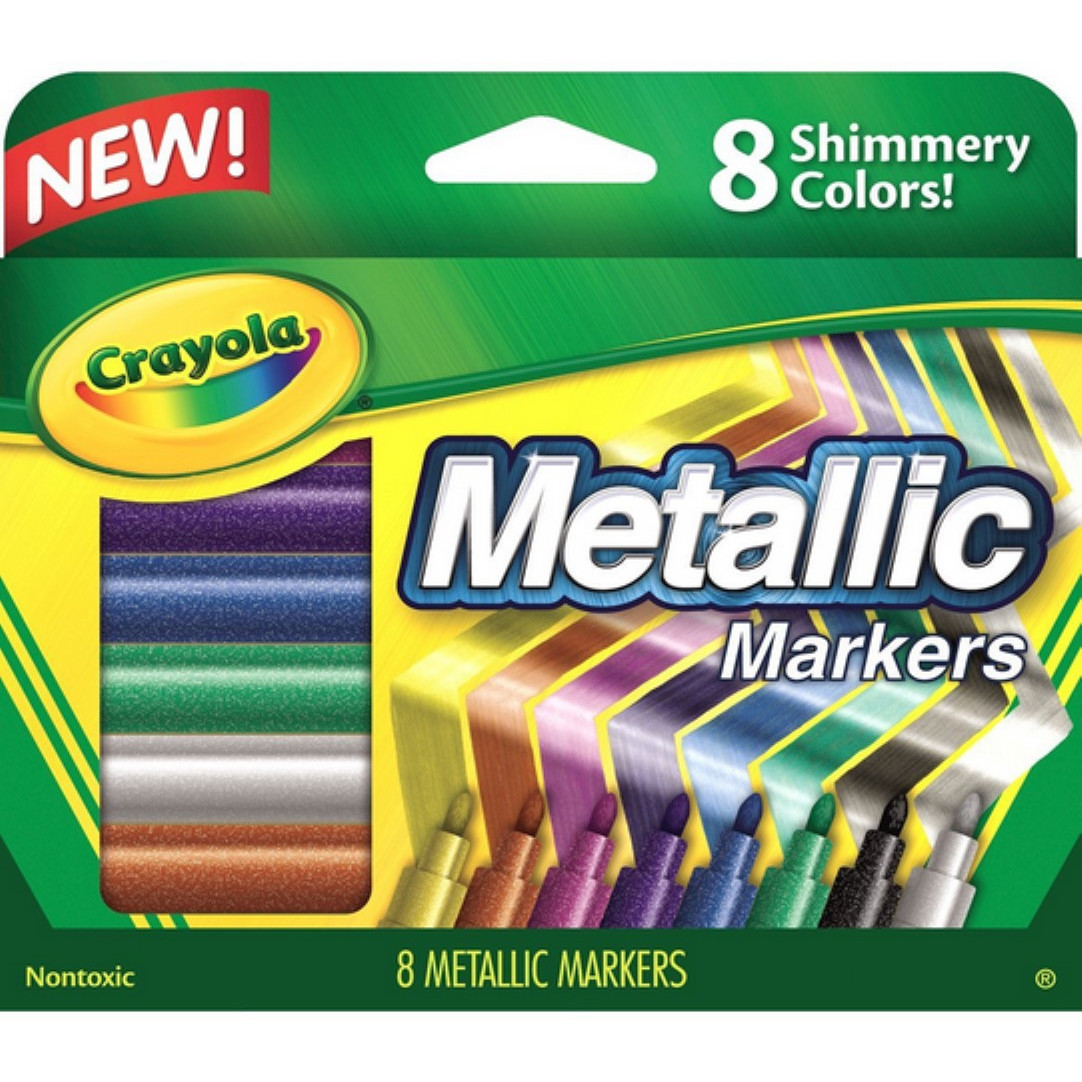 BỘ 8 CÂY BÚT LÔNG CRAYOLA MARKER KIM TUYẾN